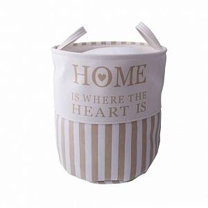 Корзина тканевая для белья "Home", Д360 Ш360 В390, бежевый, EW-69 фото на сайте Сантехбум