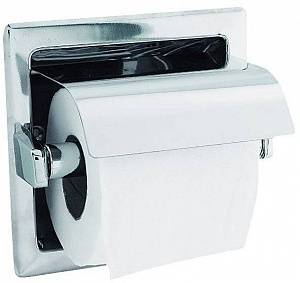 Встраиваемый дозатор для 1 рулона туалетной бумаги с крышкой Nofer 05203.S фото на сайте Сантехбум