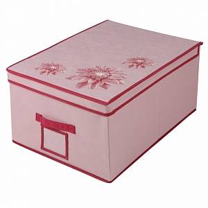 Короб для хранения "Хризантема", Д500 Ш400 В250, розовый, бордовый, UC-81 фото на сайте Сантехбум