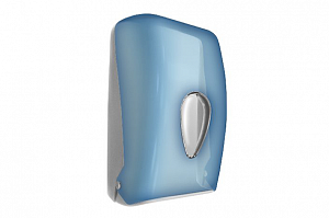 Диспенсер для бумажных полотенец узкий синий Nofer 05118.Т фото на сайте Сантехбум