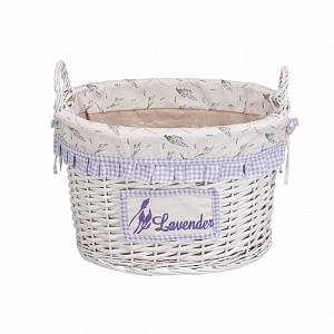 Корзина бельевая с ручками "Лаванда", Д450 Ш320 В300, белый, EW-24 L фото на сайте Сантехбум
