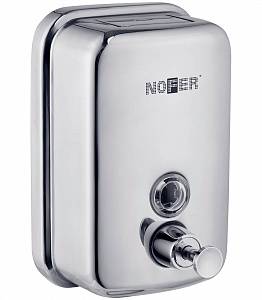 Дозатор для жидкого мыла вертикальный глянцевый inox Nofer 03001.06.B фото на сайте Сантехбум