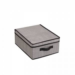 Короб для хранения "Пепита", Д400 Ш300 В160, черно-белый, UC-10 фото на сайте Сантехбум
