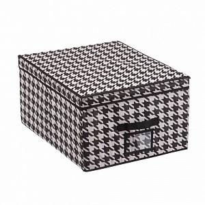 Короб для хранения "Пепита", Д500 Ш400 В250, черно-белый, UC-51 фото на сайте Сантехбум