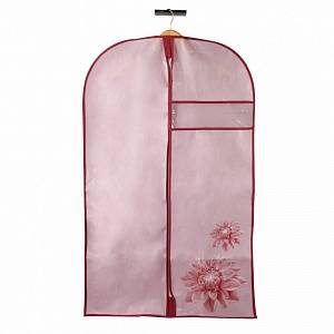 Чехол для одежды "Хризантема", Д1000 Ш600, розовый, бордовый, UC-79 фото на сайте Сантехбум