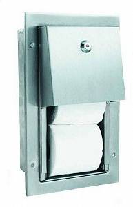 Встраиваемый диспенсер для двух малых рулонов туалетной бумаги антивандальный NOFER 05202 фото на сайте Сантехбум